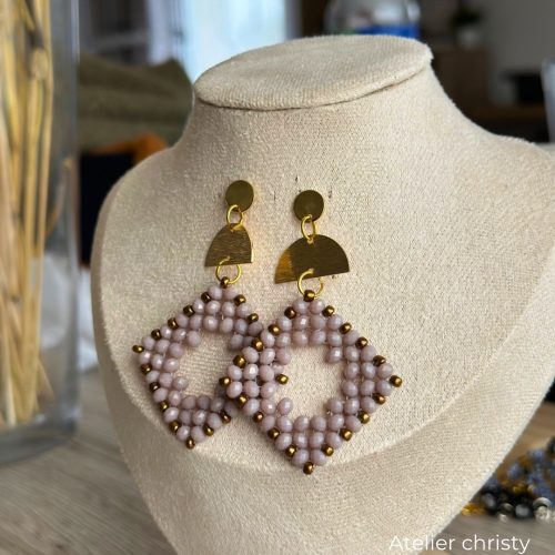 Boucles d’oreilles Barbara doré – Image 2