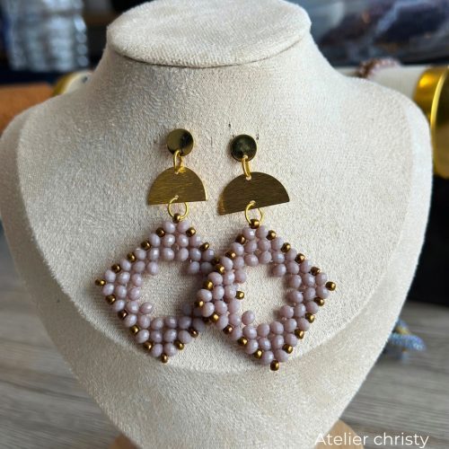 Boucles d’oreilles Barbara doré – Image 3