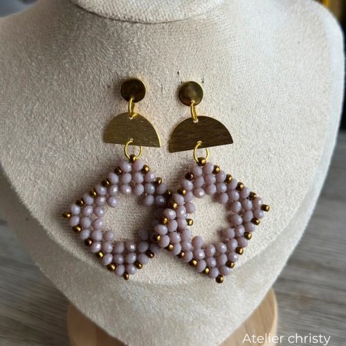 Boucles d’oreilles Barbara doré – Image 4