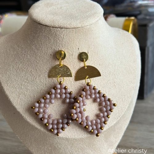 Boucles d’oreilles Barbara doré – Image 5