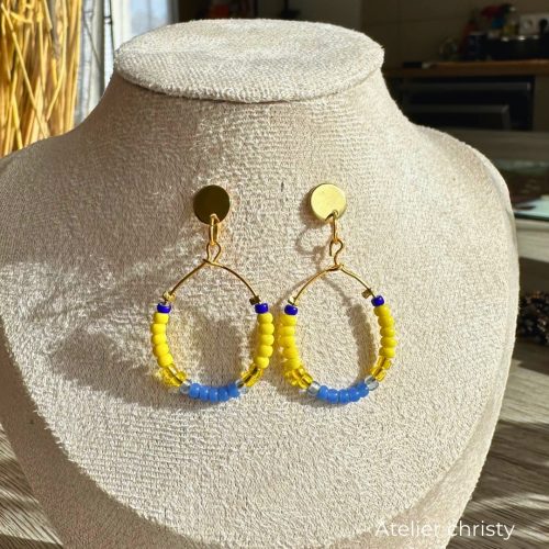 Boucles d’oreilles Lia jaune