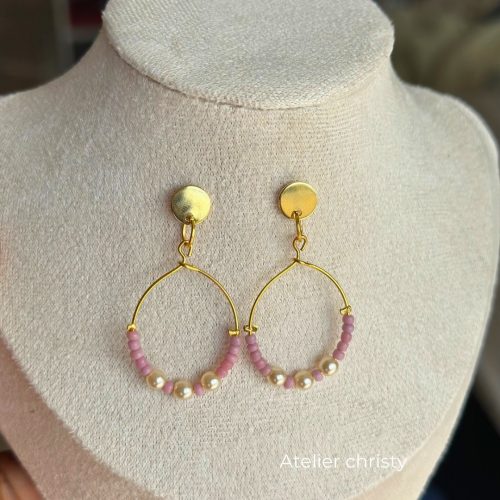 Boucles d’oreilles Lia rose