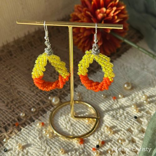 Boucles d’oreilles Mia jaune orange
