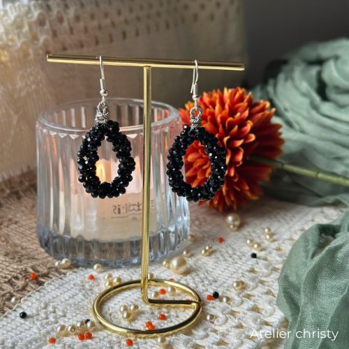 Boucles d’oreilles Mia noir
