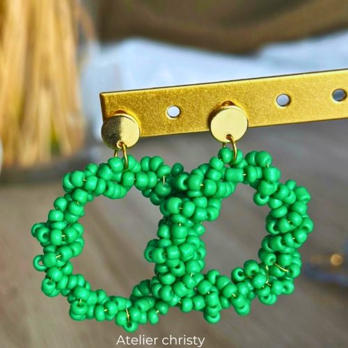 Boucles d’oreilles Rosa vert