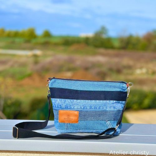 Sac bandoulière en jeans recyclés – Image 2