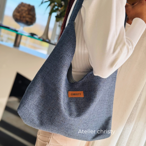 Sac cabas Louane bleu – Image 3