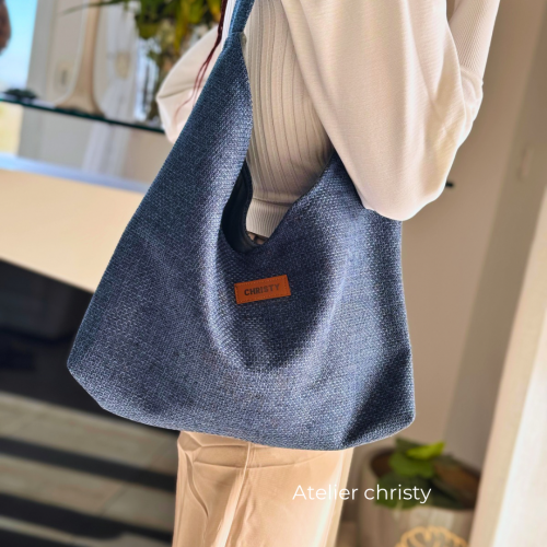 Sac cabas Louane bleu – Image 4