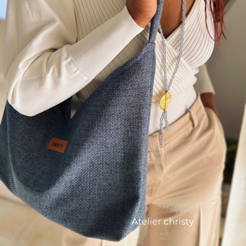 Sac cabas Louane bleu – Image 5