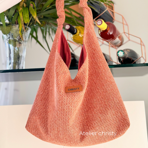 Sac cabas Louane rose saumon – Image 4