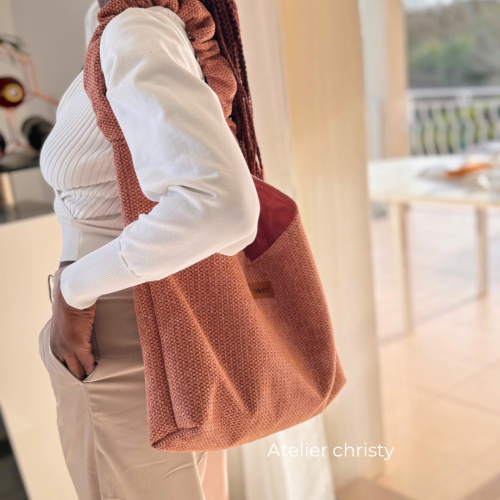 Sac cabas Louane rose saumon