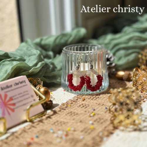 Boucles d’oreilles Mia rouge