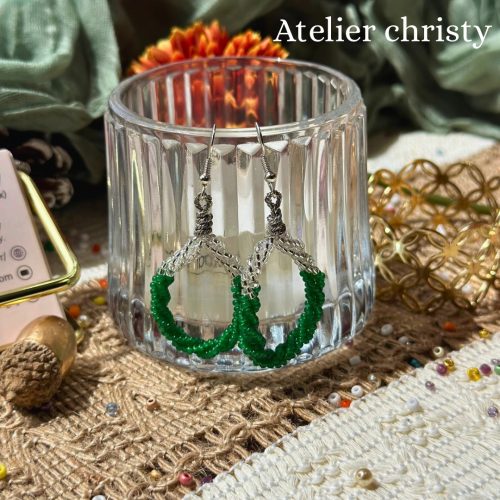 Boucles d’oreilles Mia verte