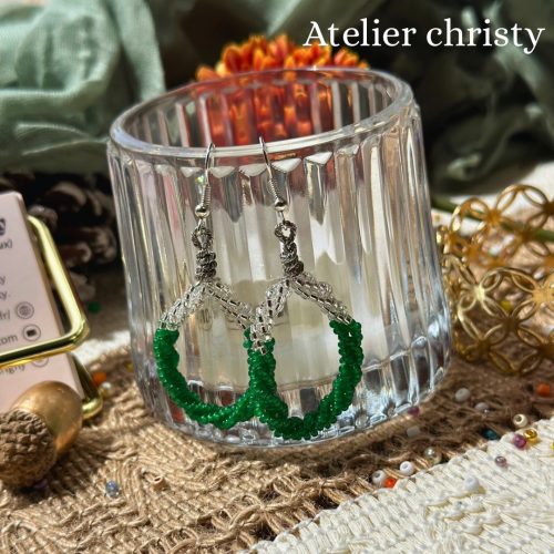 Boucles d’oreilles Mia verte – Image 3