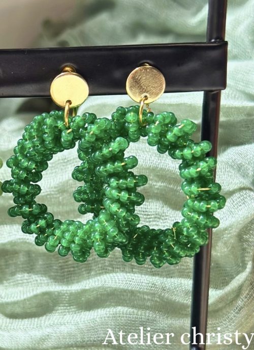 Boucles d’oreilles Rosa verte – Image 2