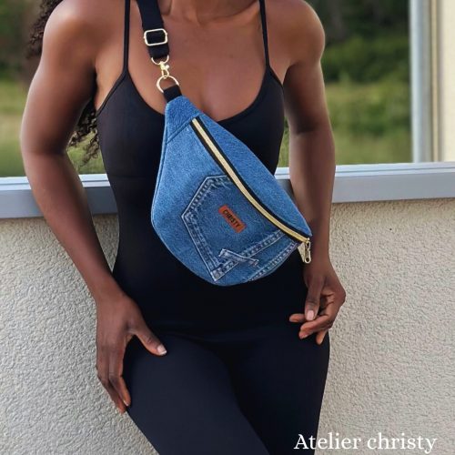 Sac banane en jeans recyclés Celia