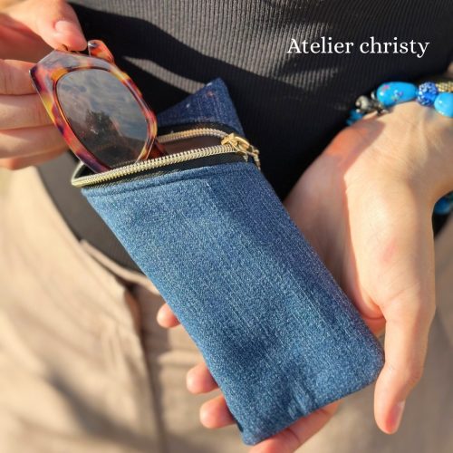 Étui à lunettes en jean – Image 3