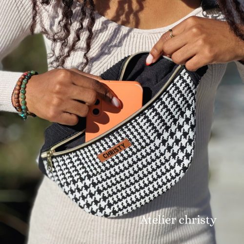 Sac Banane M toile gros fils et velours côtelé – Image 4
