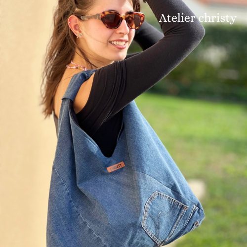 Sac Cabas Laurence en jeans – Image 2