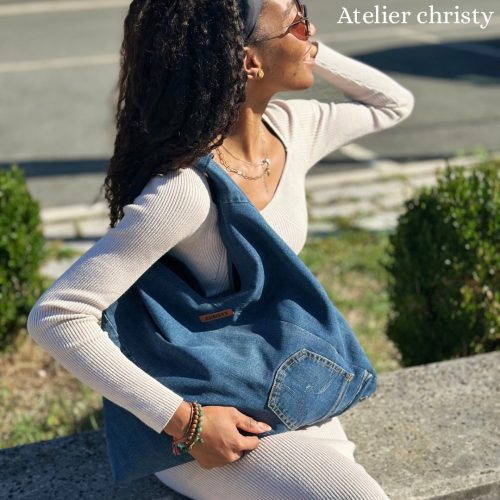Sac Cabas Laurence en jeans – Image 3