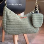 Sac Dany en velours côtelé vert kaki (1)
