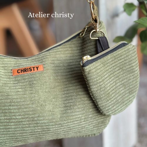 Sac Dany en velours côtelé vert kaki – Image 3