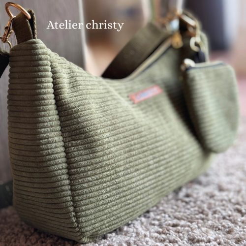 Sac Dany en velours côtelé vert kaki – Image 4