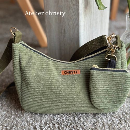 Sac Dany en velours côtelé vert kaki – Image 5