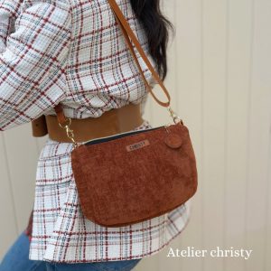 Sac Vero marron velours