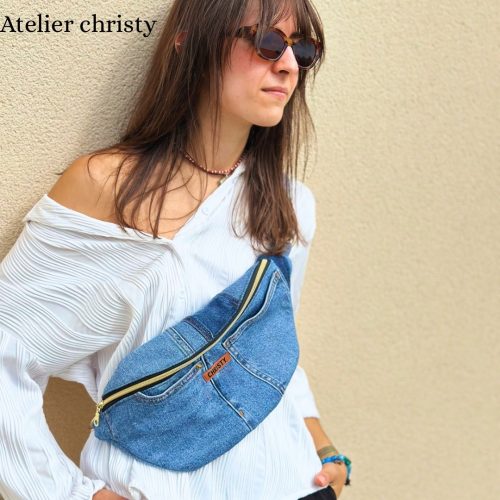 Sac banane XL en jeans recyclés – Image 3