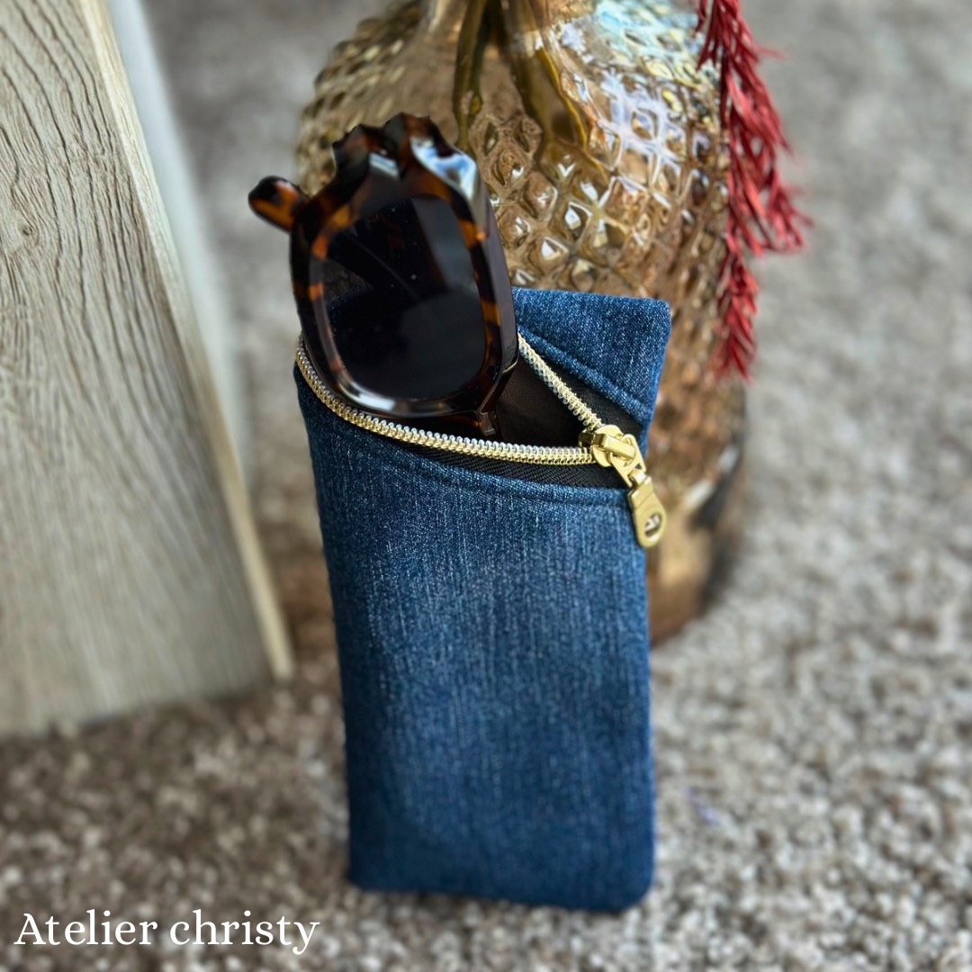 Etui à lunettes en jean