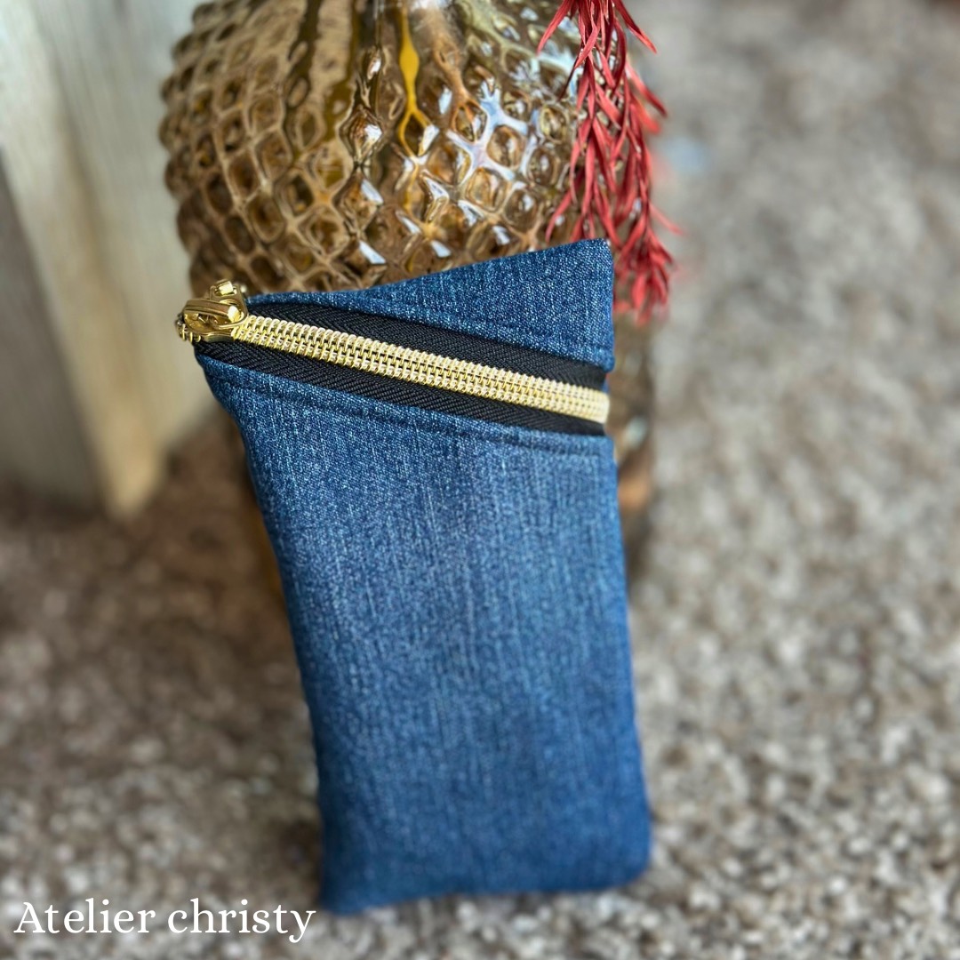 Etui à lunettes en jean – Image 2