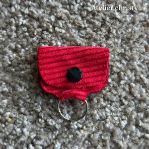 Mini poche à jeton caddie rouge