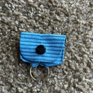 Mini poche à jeton caddie bleue