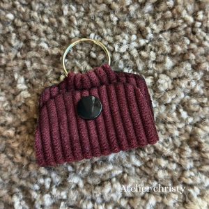 Mini poche à jeton caddie en velours