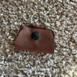 Mini poche à jeton caddie marron