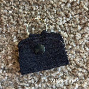 Mini poche à jeton caddie noire