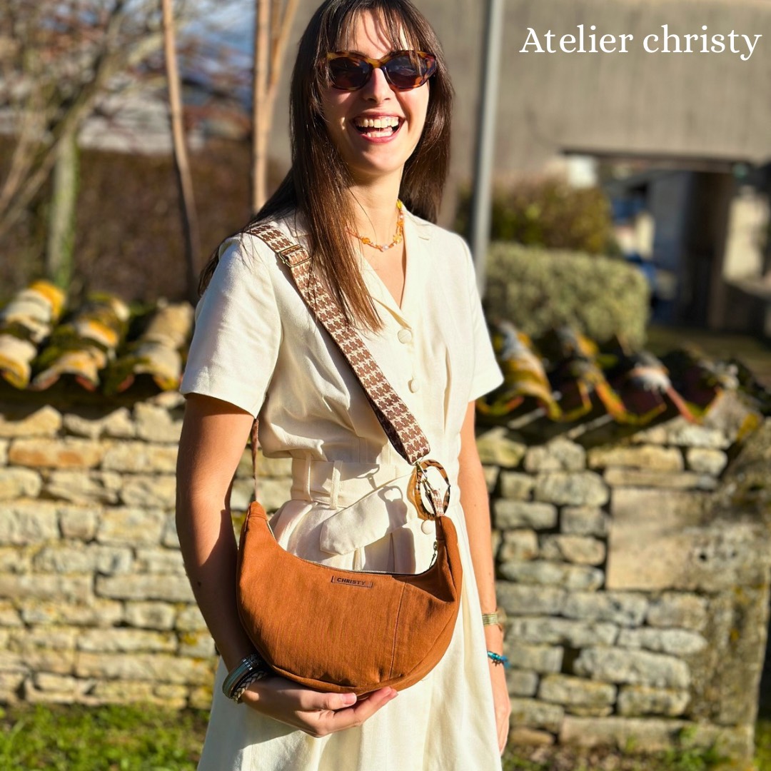 Sac demi-lune camel – Image 3