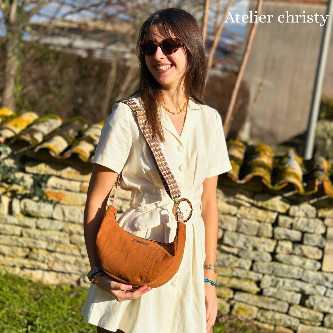 Sac demi-lune camel – Image 8