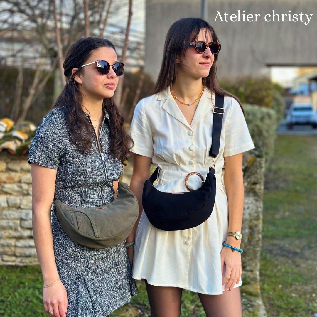 Sac demi-lune noir – Image 3