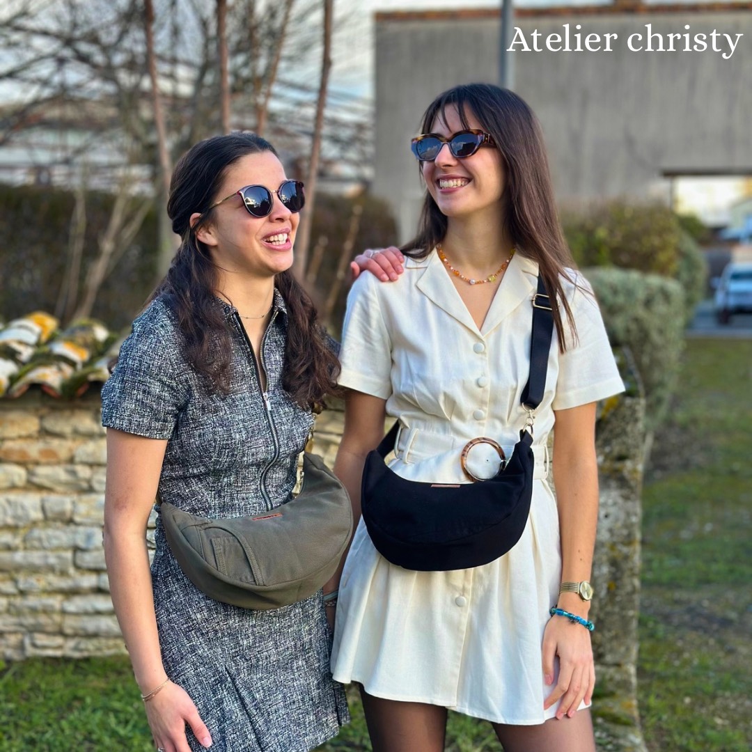 Sac demi-lune noir – Image 4