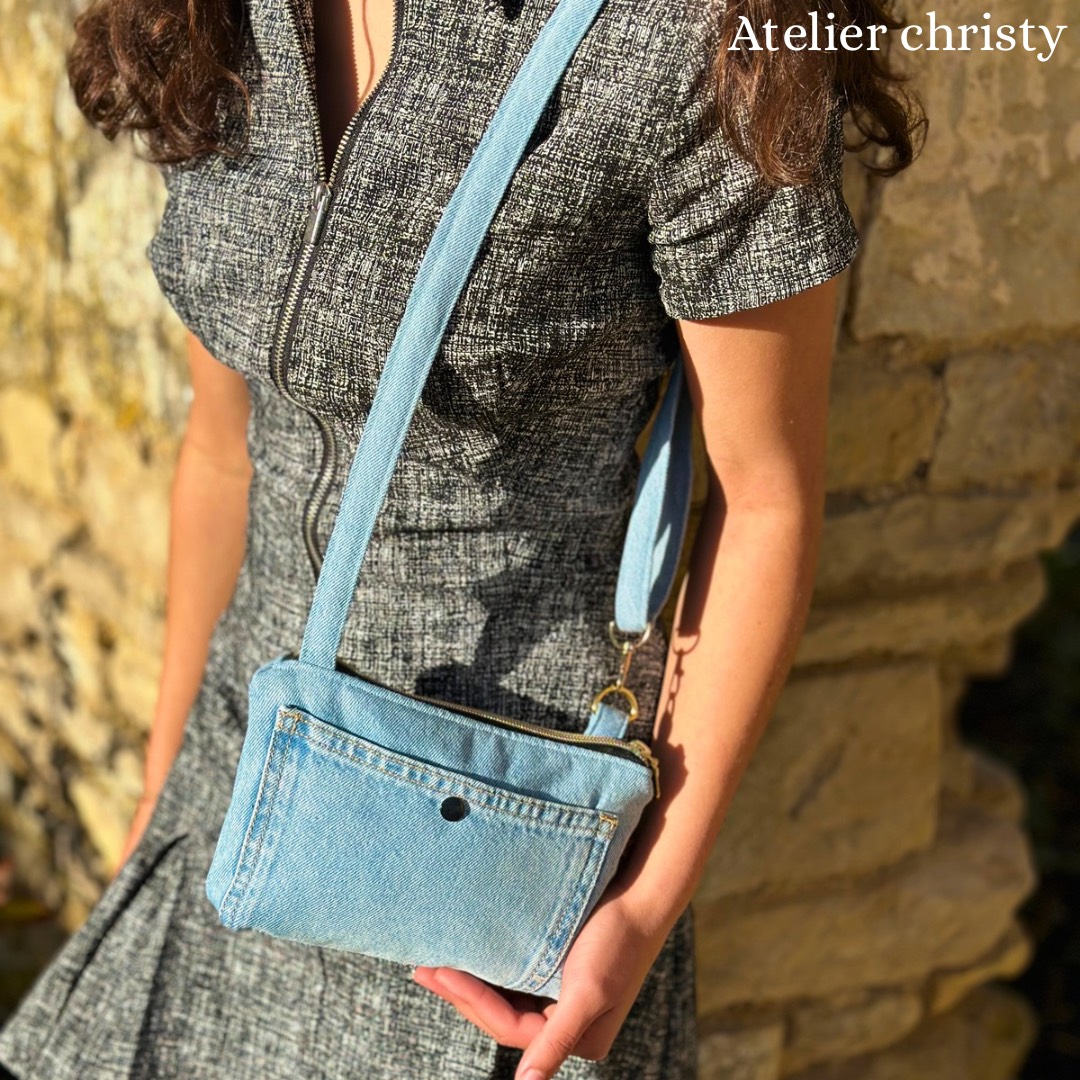 Sac mini-urbain bleu clair – Image 5
