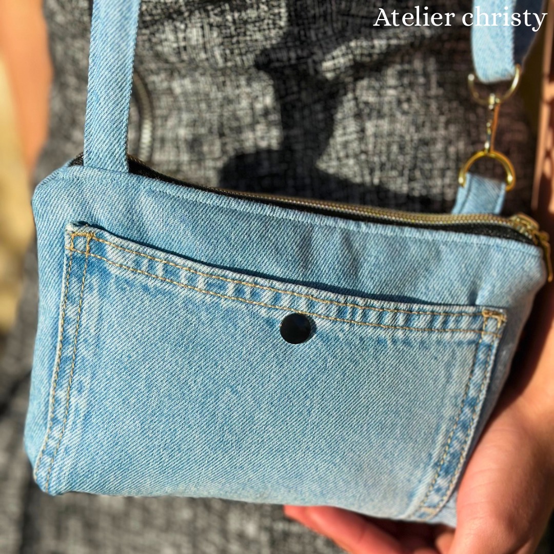 Sac mini-urbain bleu clair – Image 2