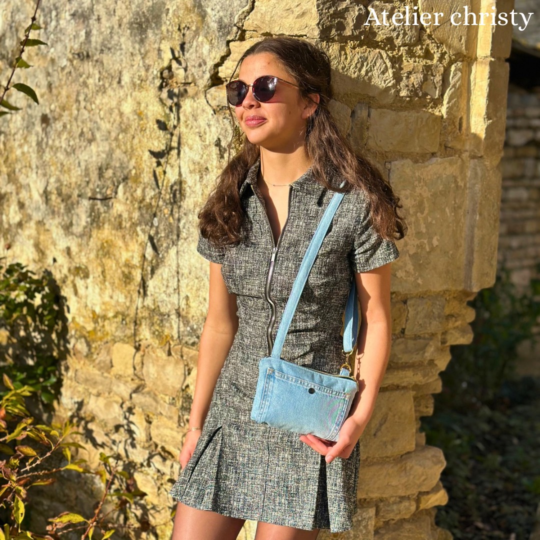 Sac mini-urbain bleu clair