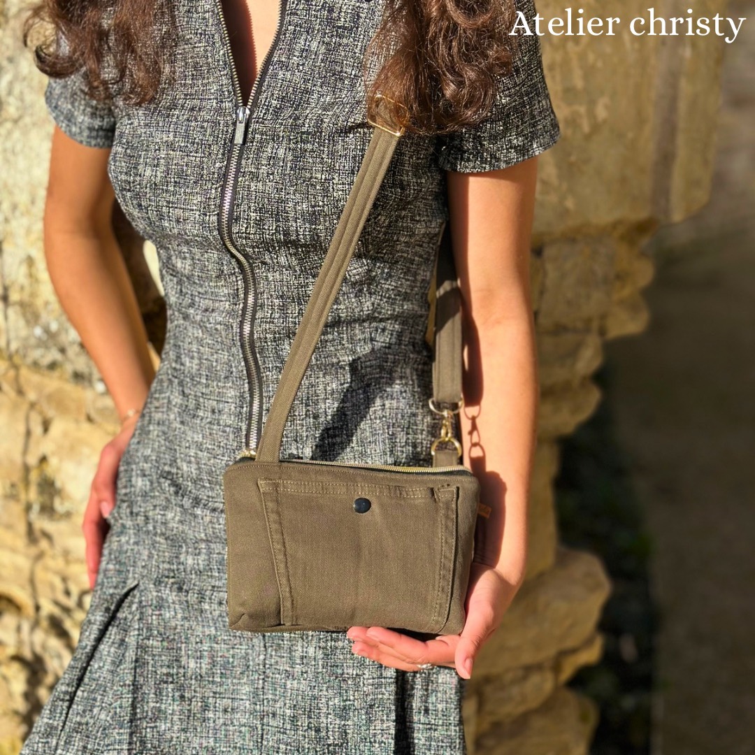 Sac mini urbain vert kaki – Image 3