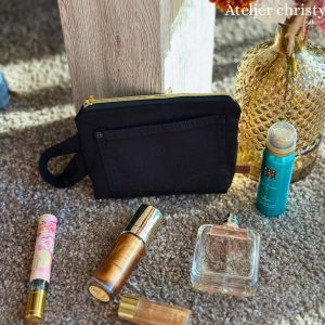 Trousse en jean noire