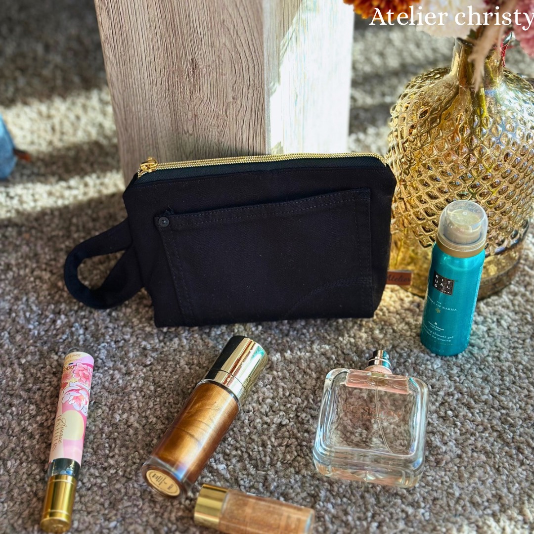 Trousse en jean noire