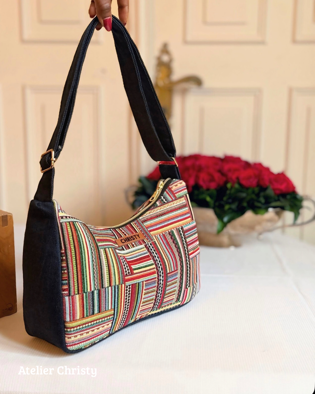 Sac Dany - toile gros fil et jean recyclé – Image 3