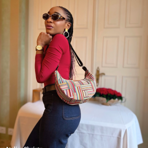 Sac Demi-Lune – ethnique toile gros fil