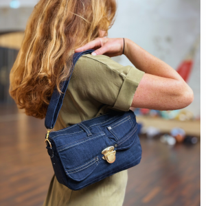 Sac Celia en jean recyclé bleu foncé